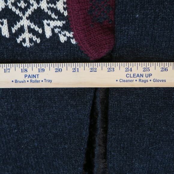 Meier & Frank 100% Wool Sweater Handmade Norway Fair Isle Fjord Nordic Snowflake - Picture 9 of 11